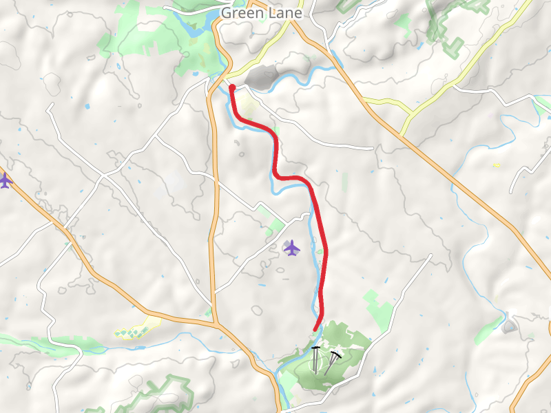 Perkiomenville to Spring Mount via Perkiomen Trail mobile static map
