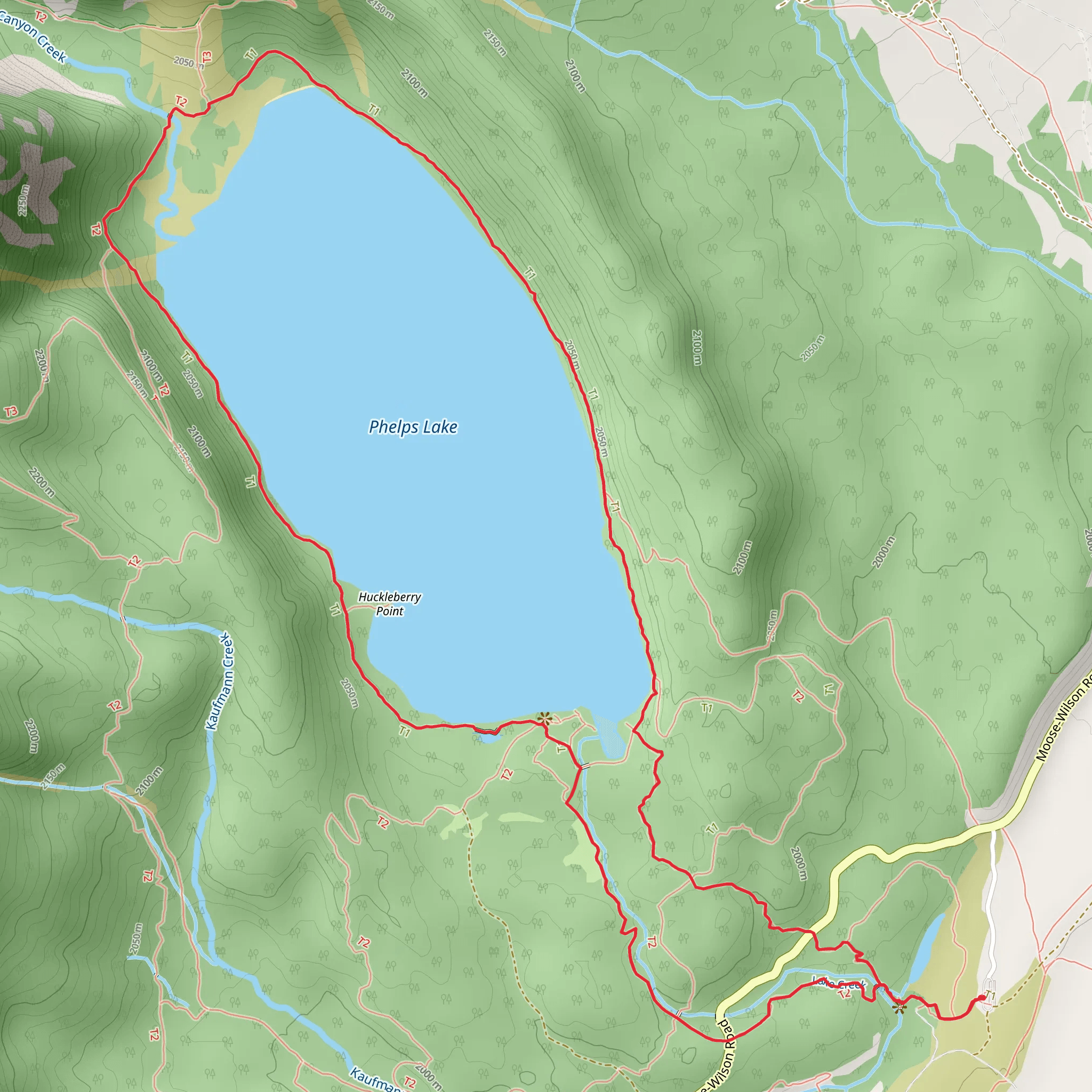 Phelps Lake Trail mobile static map