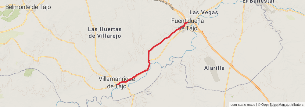 GR 113 Camino Natural del Tajo stage 20 Map