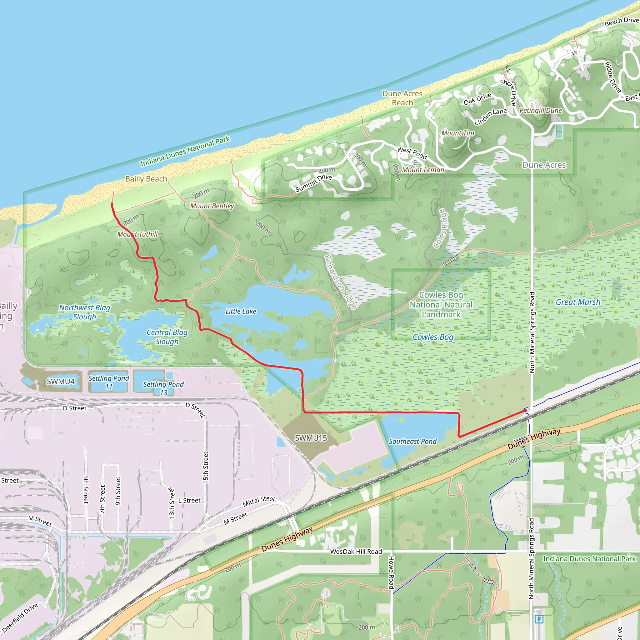 Mount Tuthill via Greenbelt Trail mobile static map