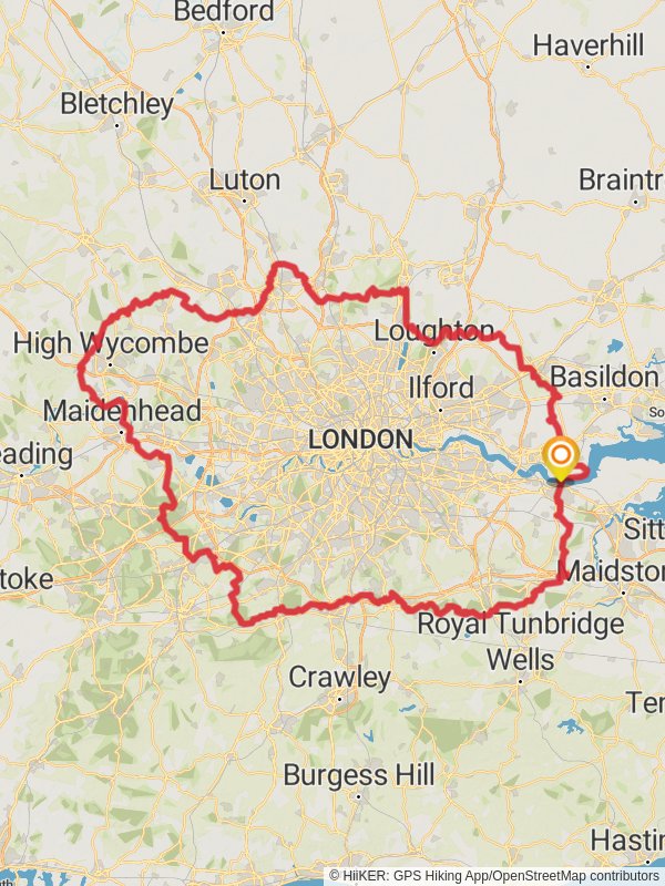 Map of London Countryway, Kent