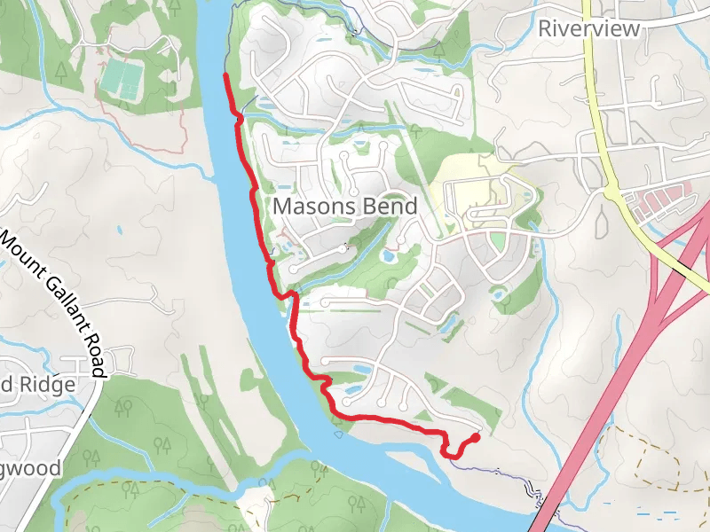 Masons Bend Trail Out and Back