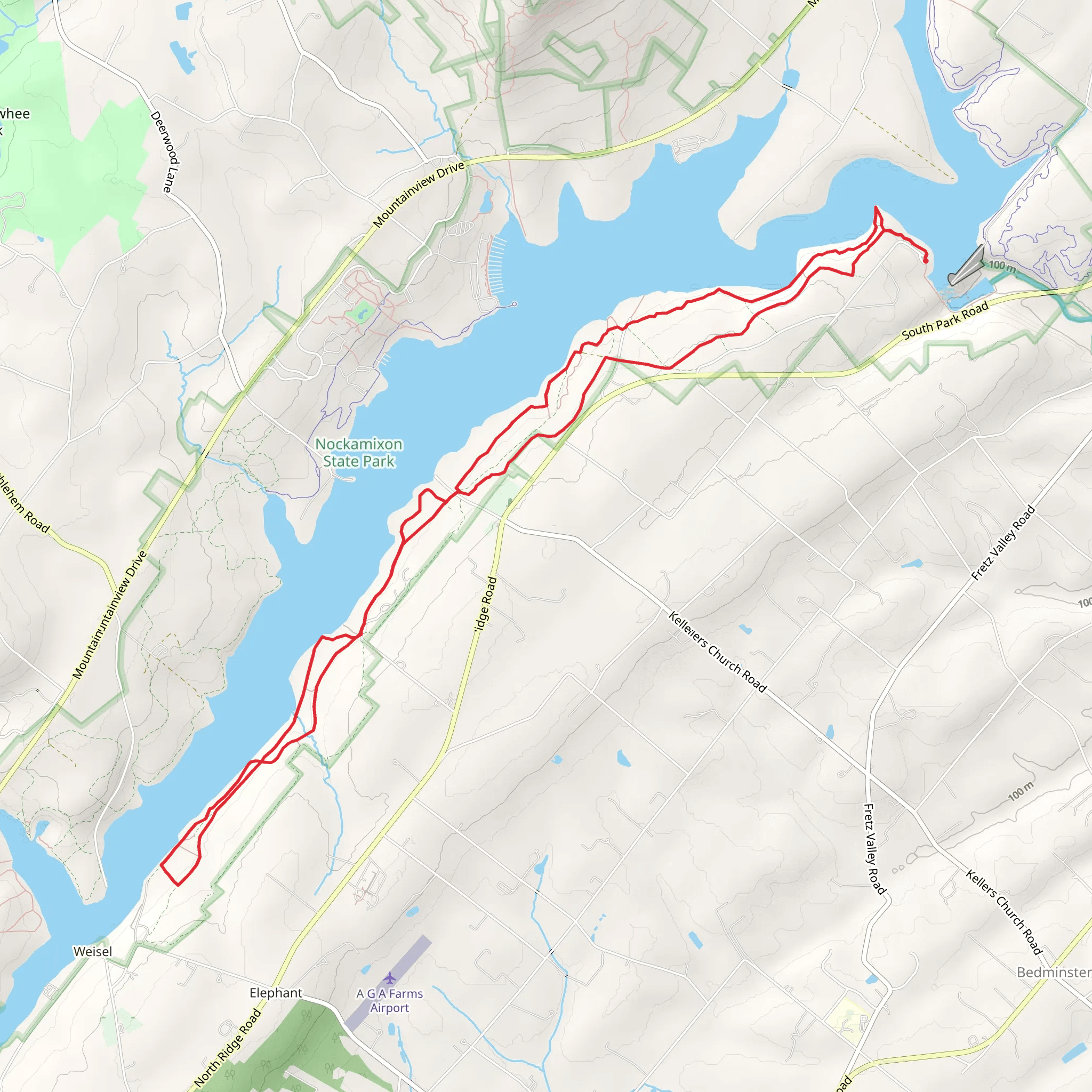 Min and Elephant Trail Loop mobile static map