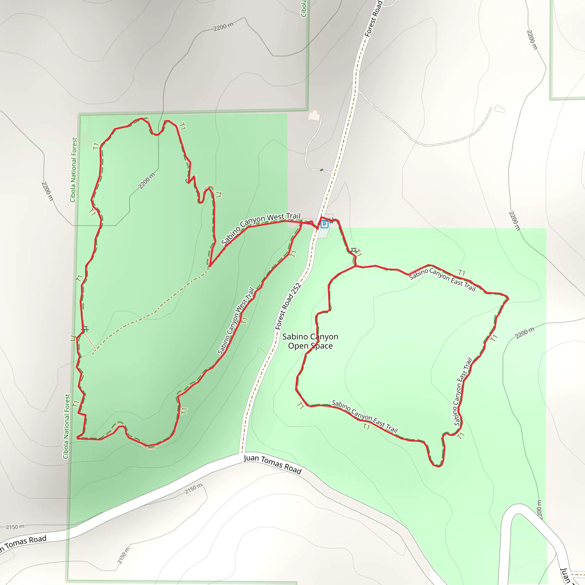 East and West Loop Trail mobile static map