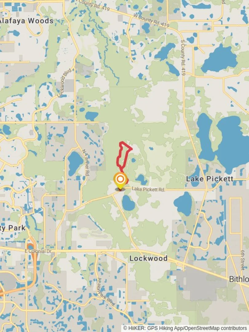 An image depicting the trail Red and Yellow Loop Trail and its surrounding area.