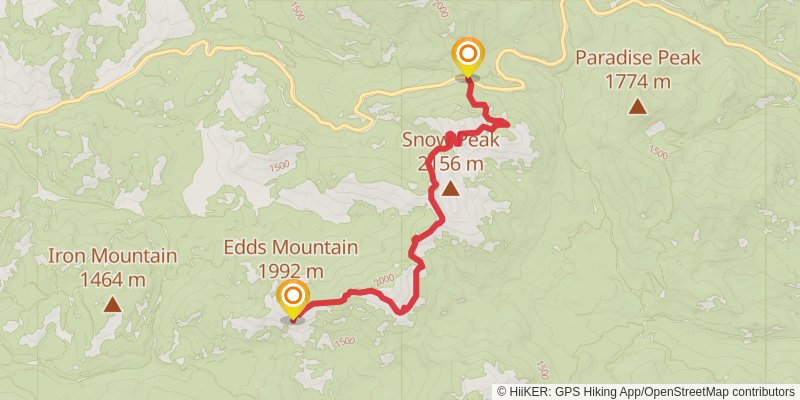 Pacific Northwest Trail stage 77 Map