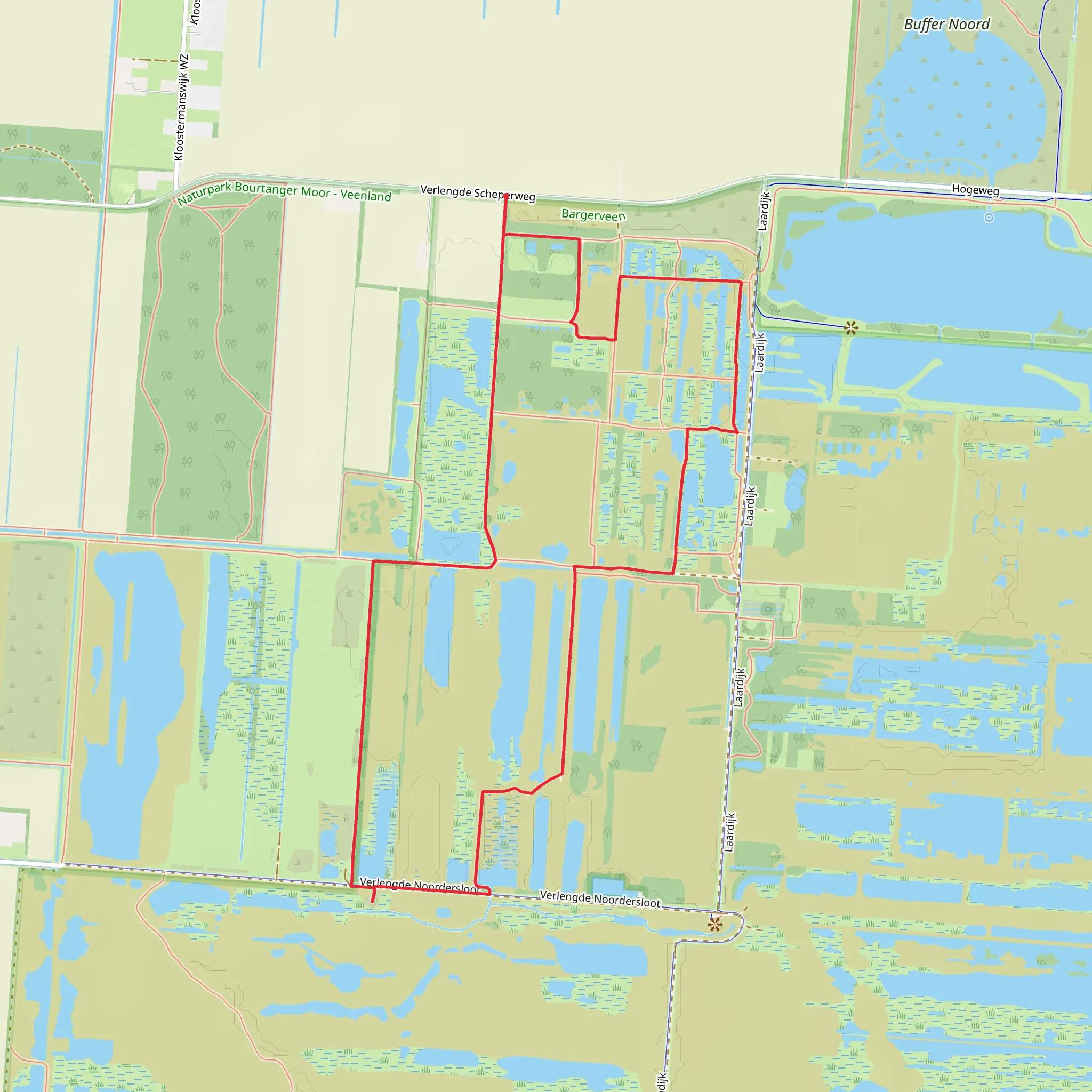 Bargerveen Uitkijkheuvet and Laardijk Loop mobile static map