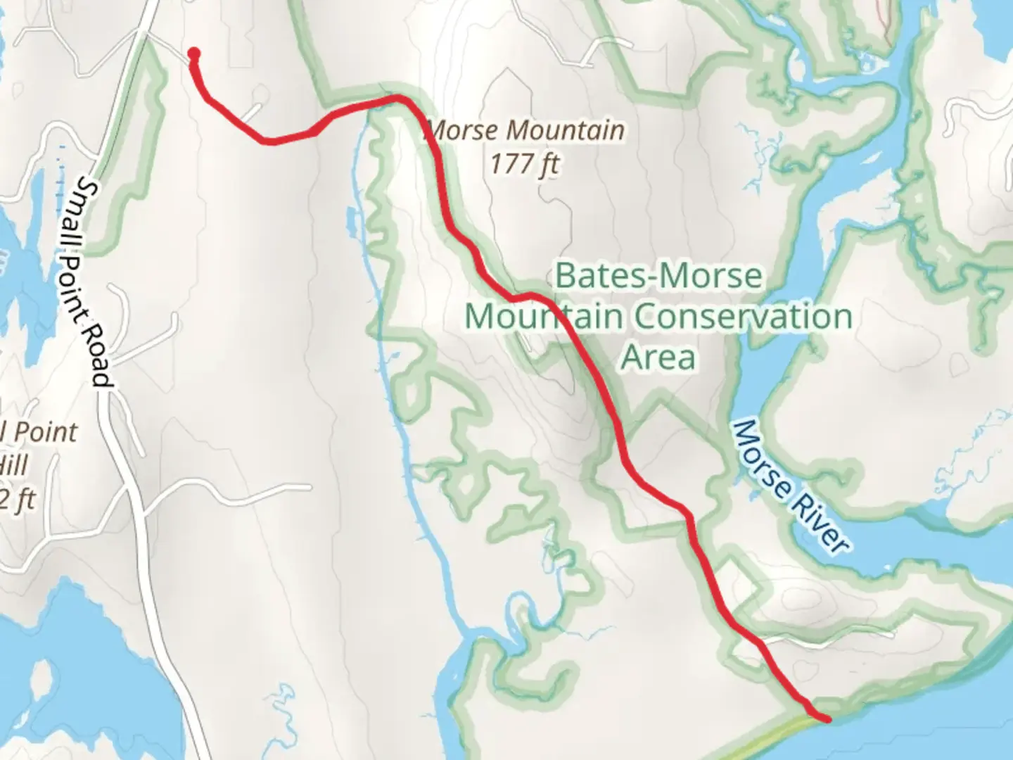 An image depicting the trail Morse Trail and its surrounding area.