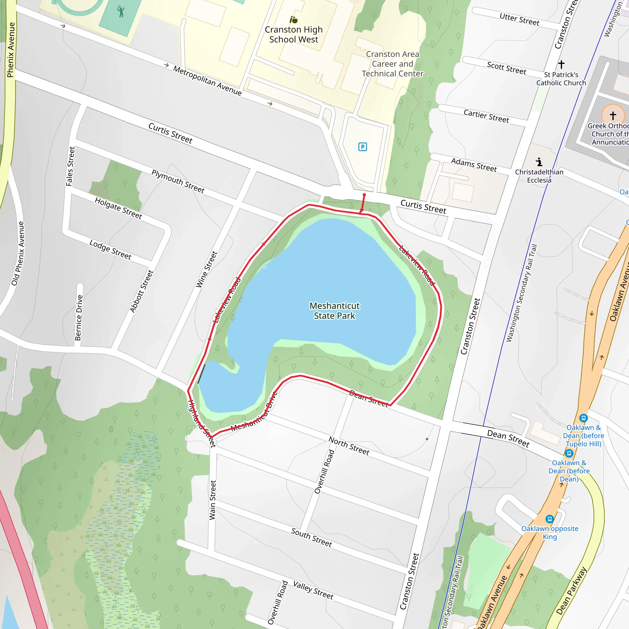 Meshanticut Lake Loop mobile static map
