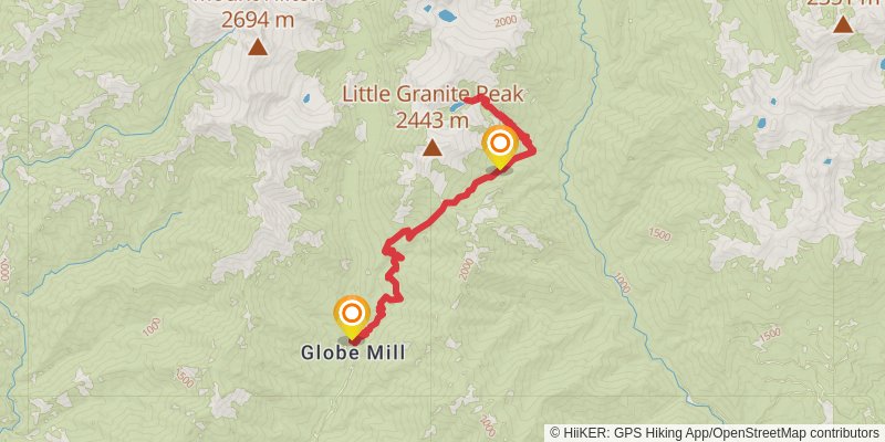 Alpine Lake via Bear Creek Trail stage 3 Map
