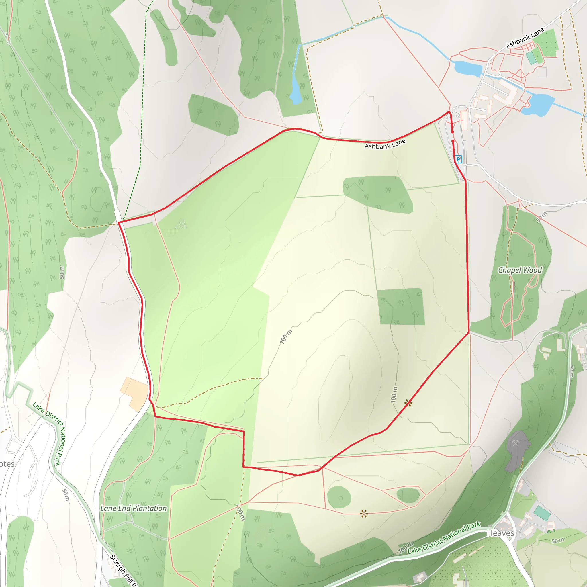 Sizergh's Wildlife Walk mobile static map