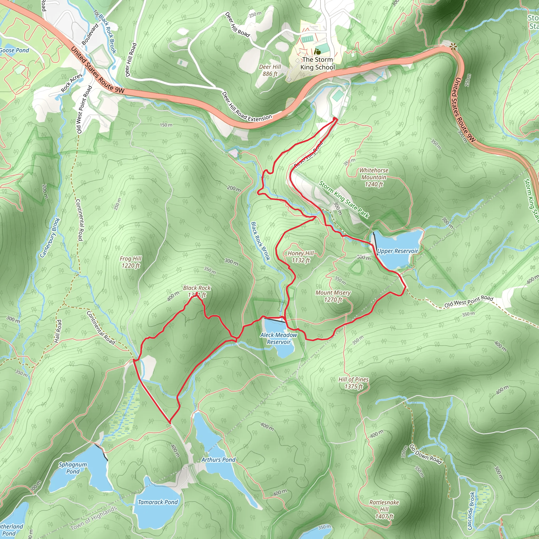 Duggan Trail and Black Rock Loop Trail mobile static map