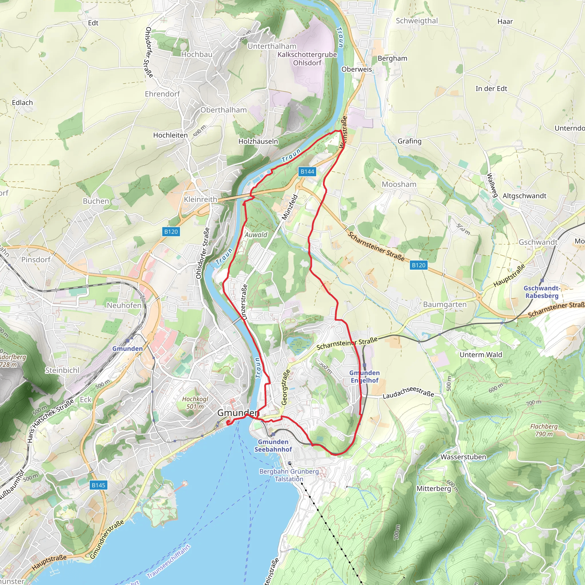 Gmunden Loop - Trail of Salt mobile static map