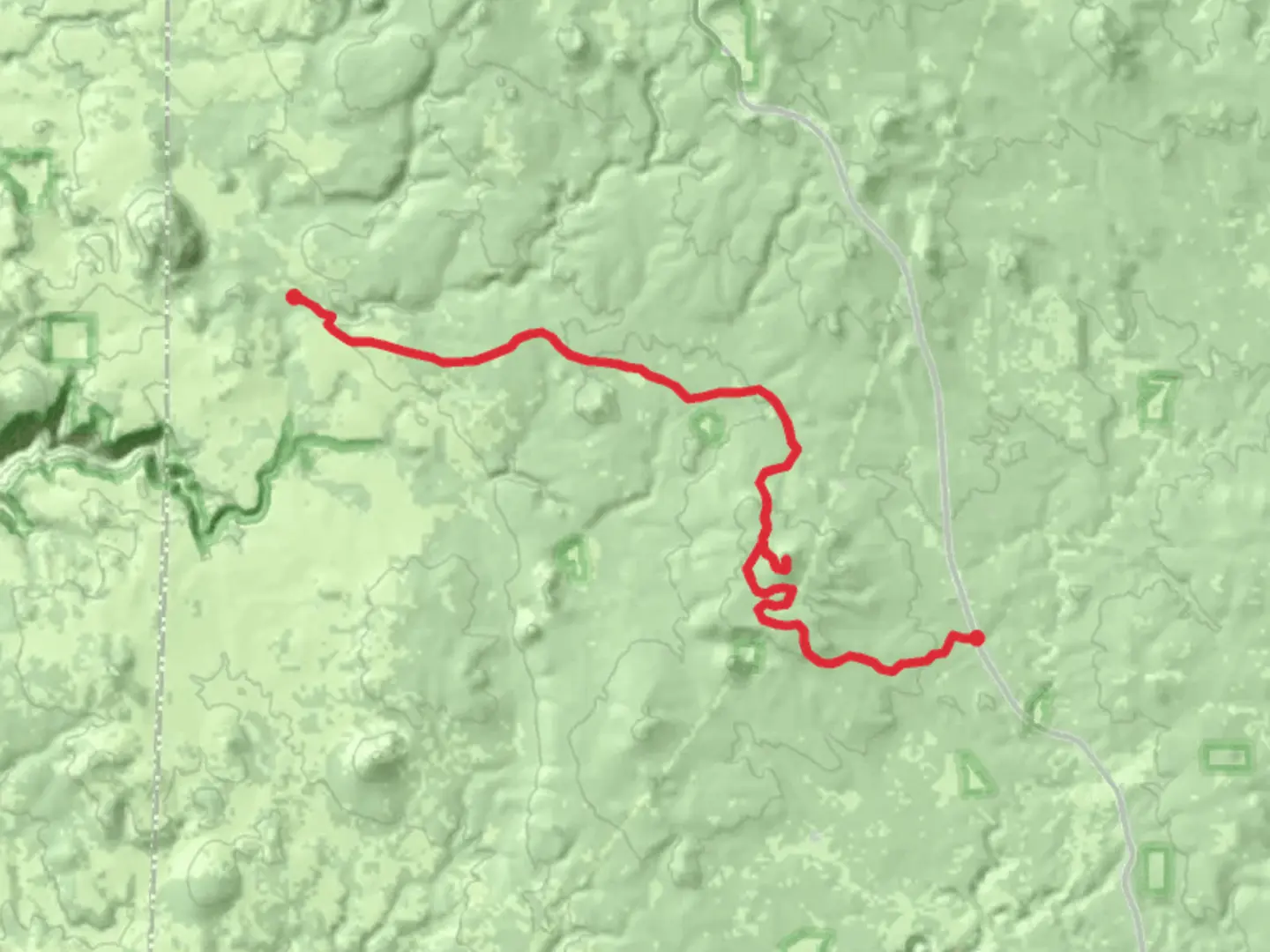 An image depicting the trail Buck Mountain and its surrounding area.