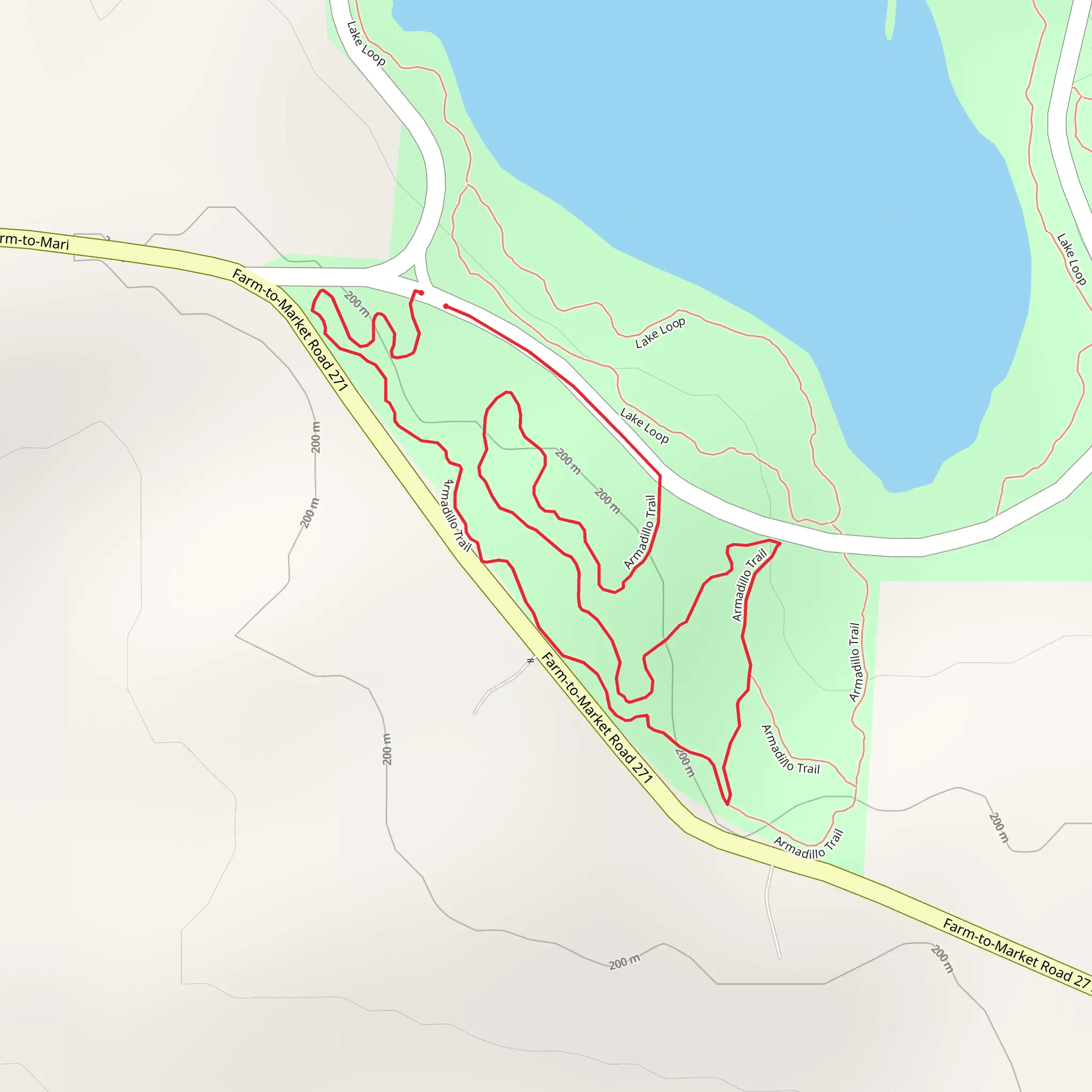 Armadillo Loop Trail mobile static map