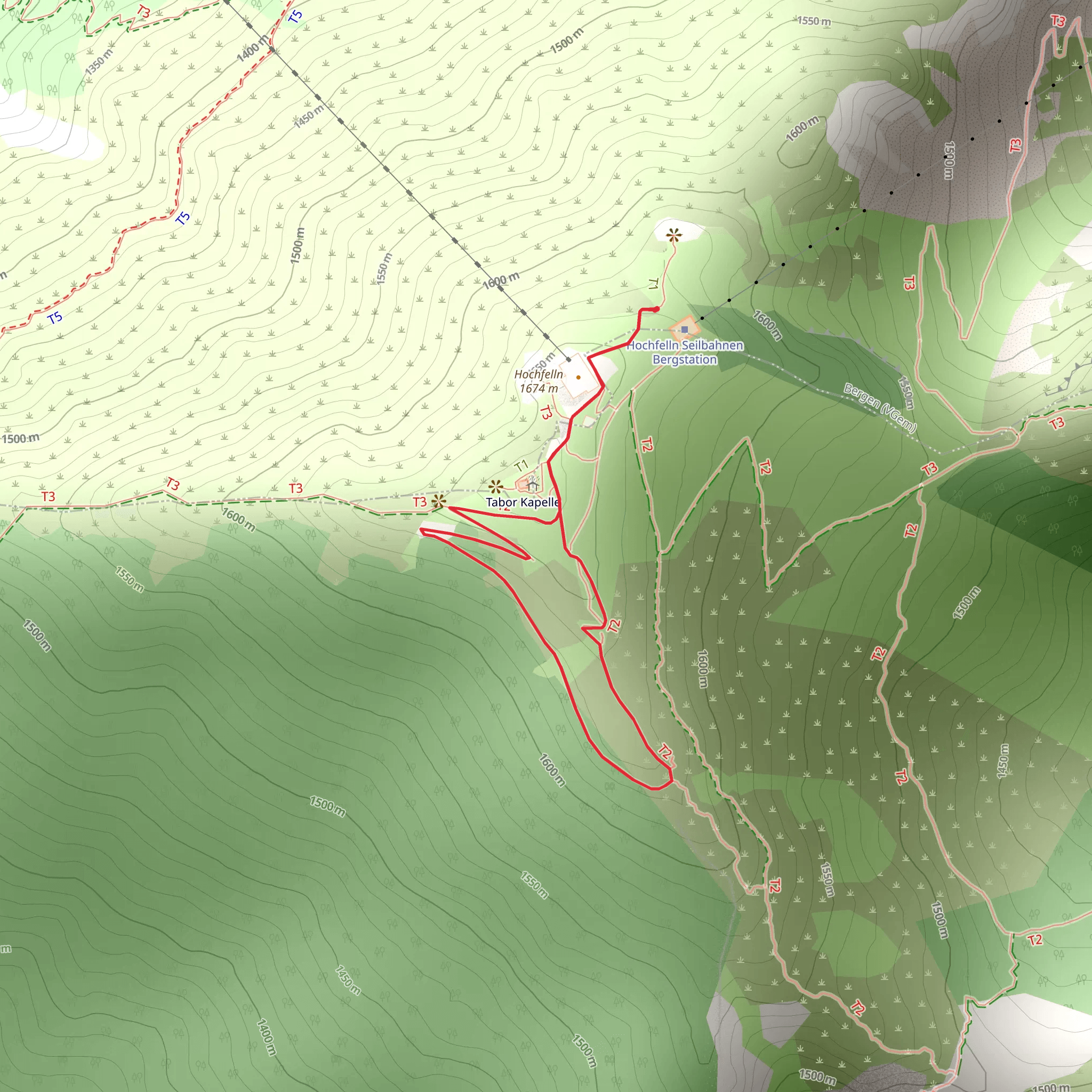 Maximiliansweg in Hochfelln mobile static map