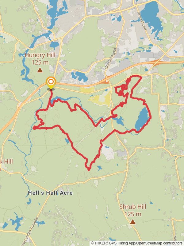 Carr's Pond via Sawmill Trail and Upper Piney Loop