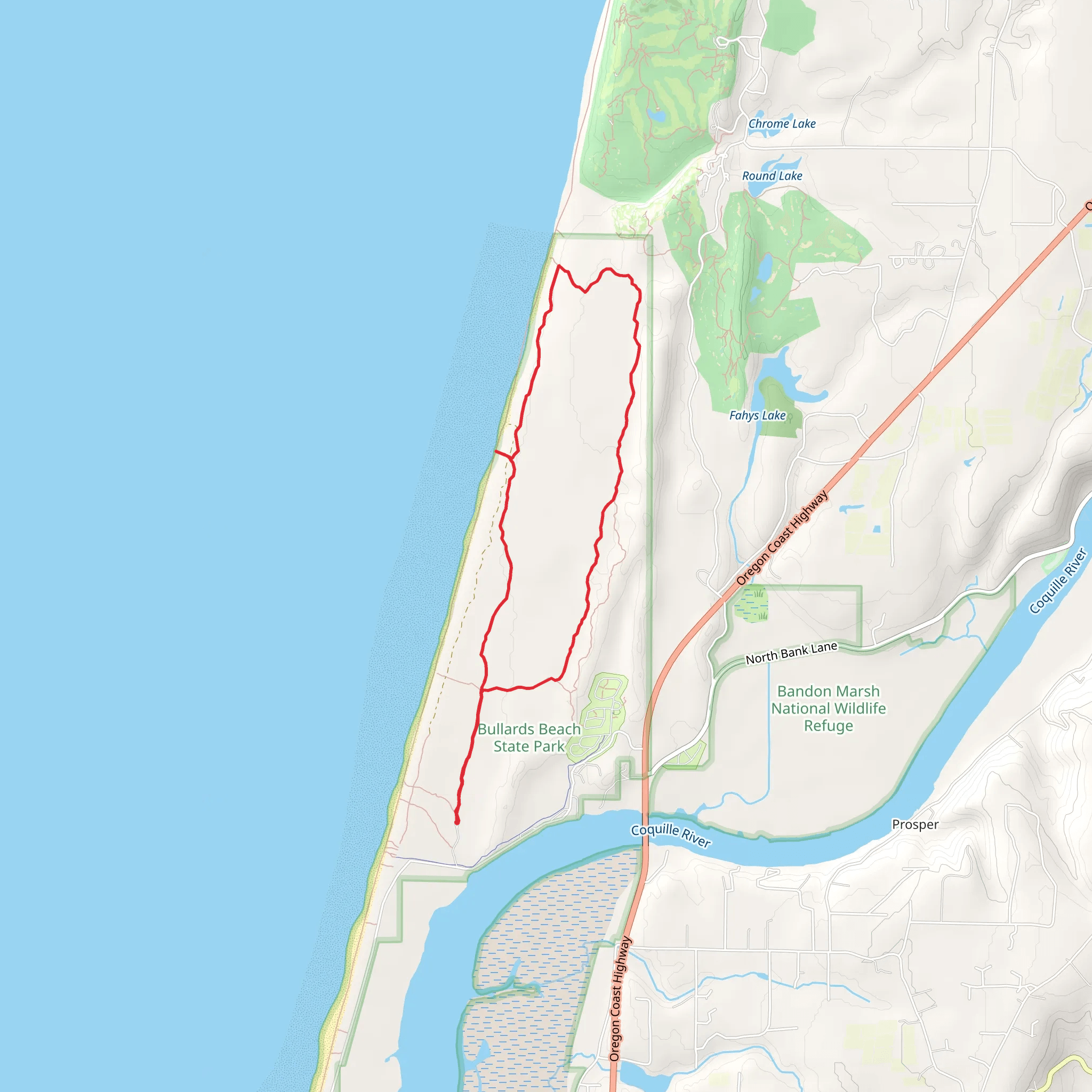 Pearl's - Three Mares - North Loop Trail mobile static map