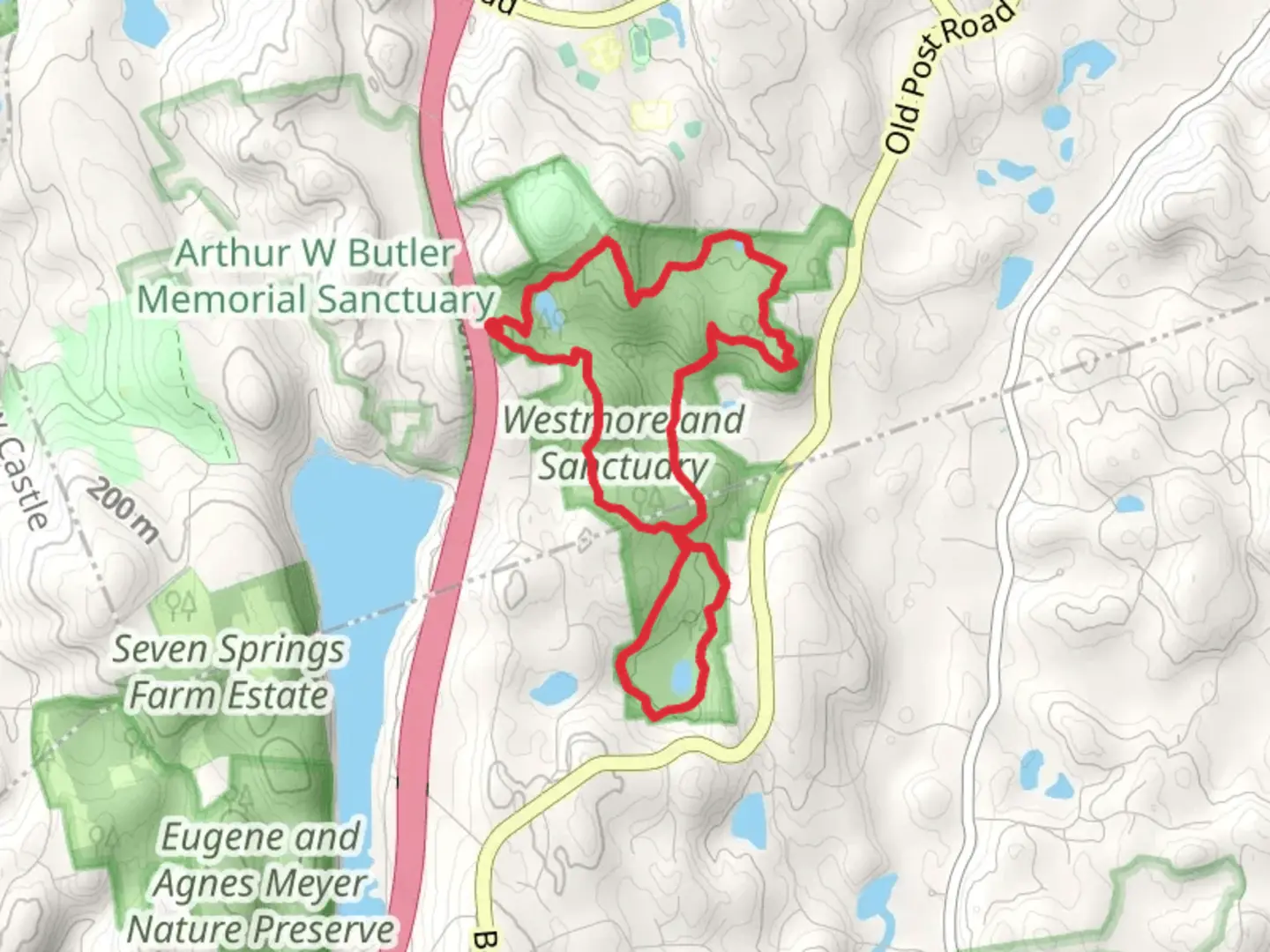 An image depicting the trail Chestnut Ridge - Westmoreland Sanctuary Loop and its surrounding area.