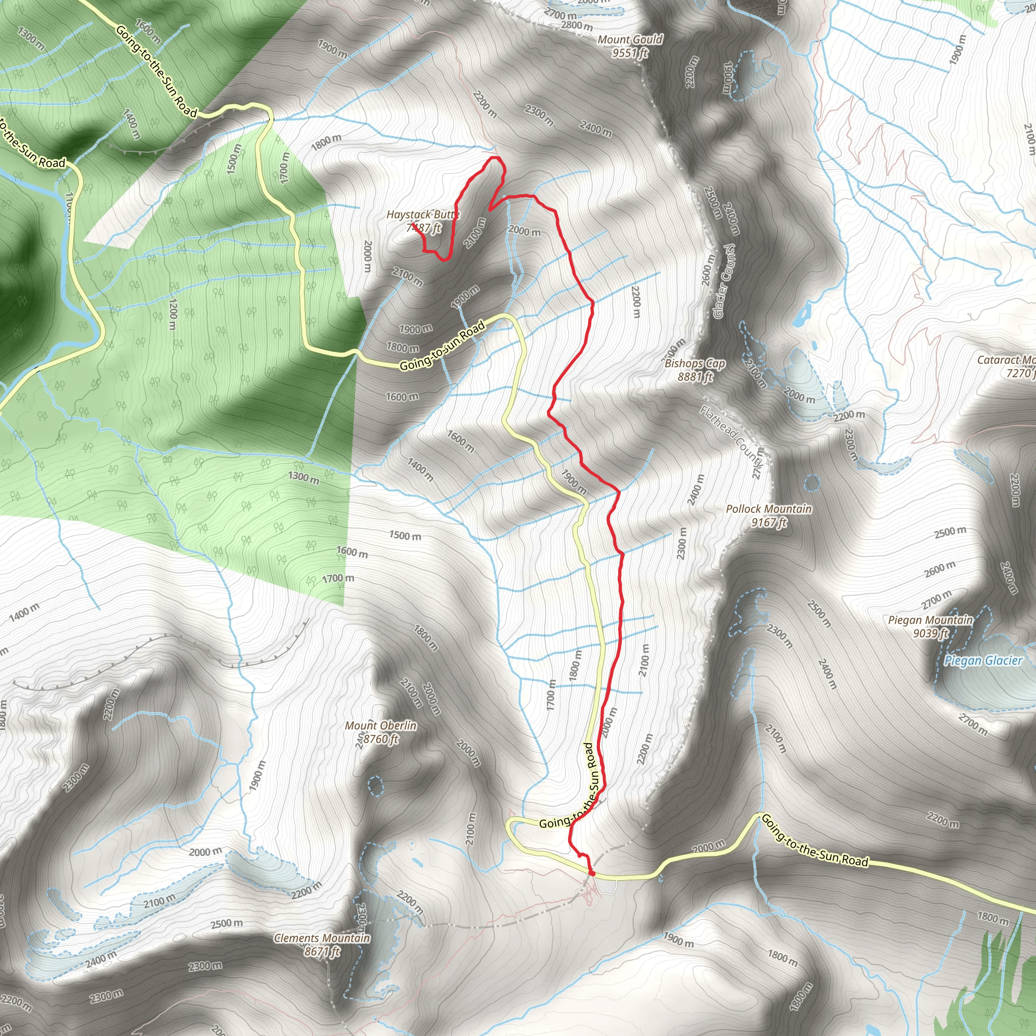 Haystack Butte mobile static map