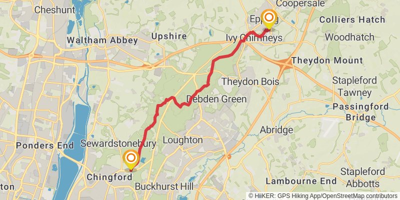 Epping Forest Centenary Walk stage 2 Map