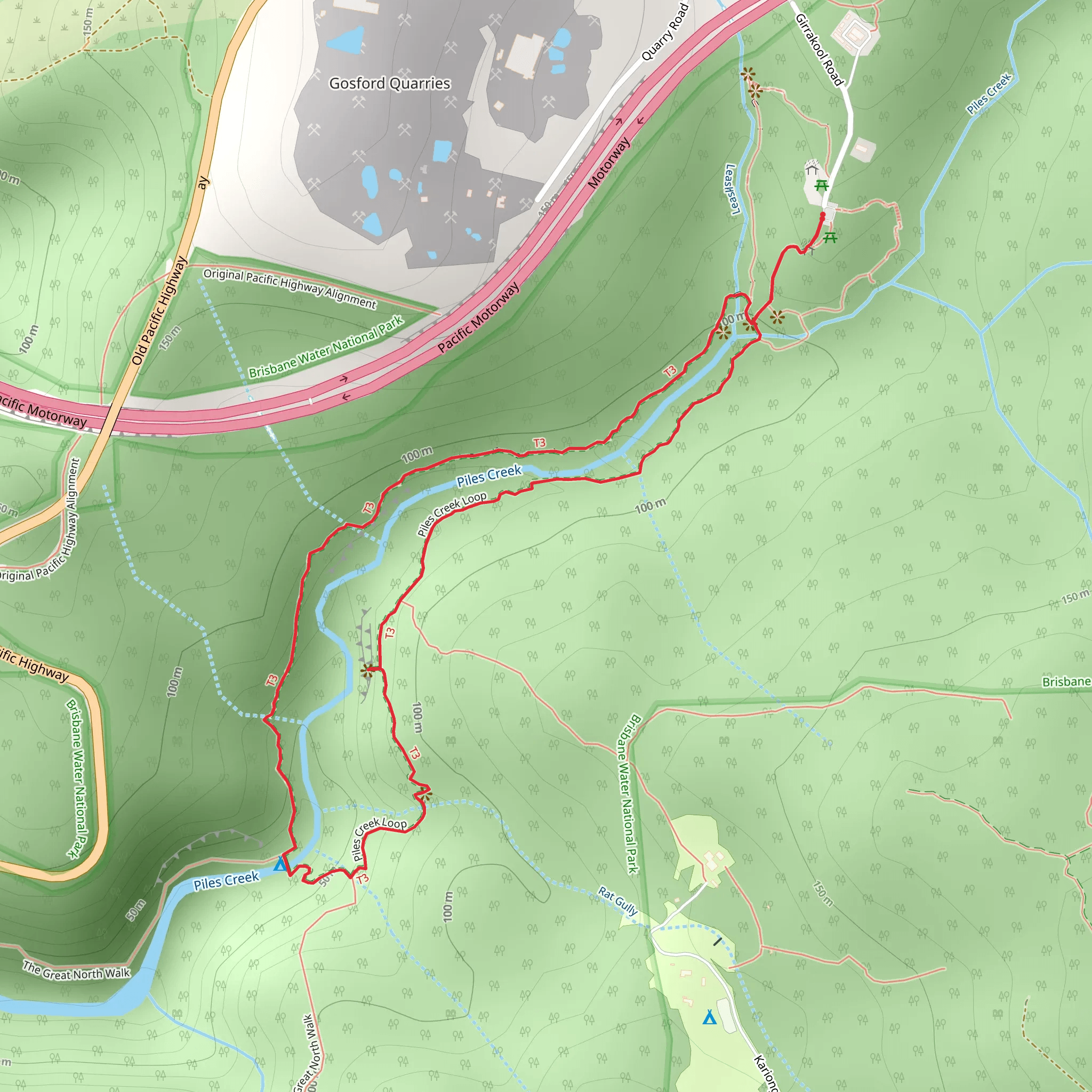 Piles Creek Loop mobile static map
