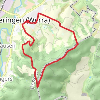 Heringen Loop via Vachaer Berg mobile static map