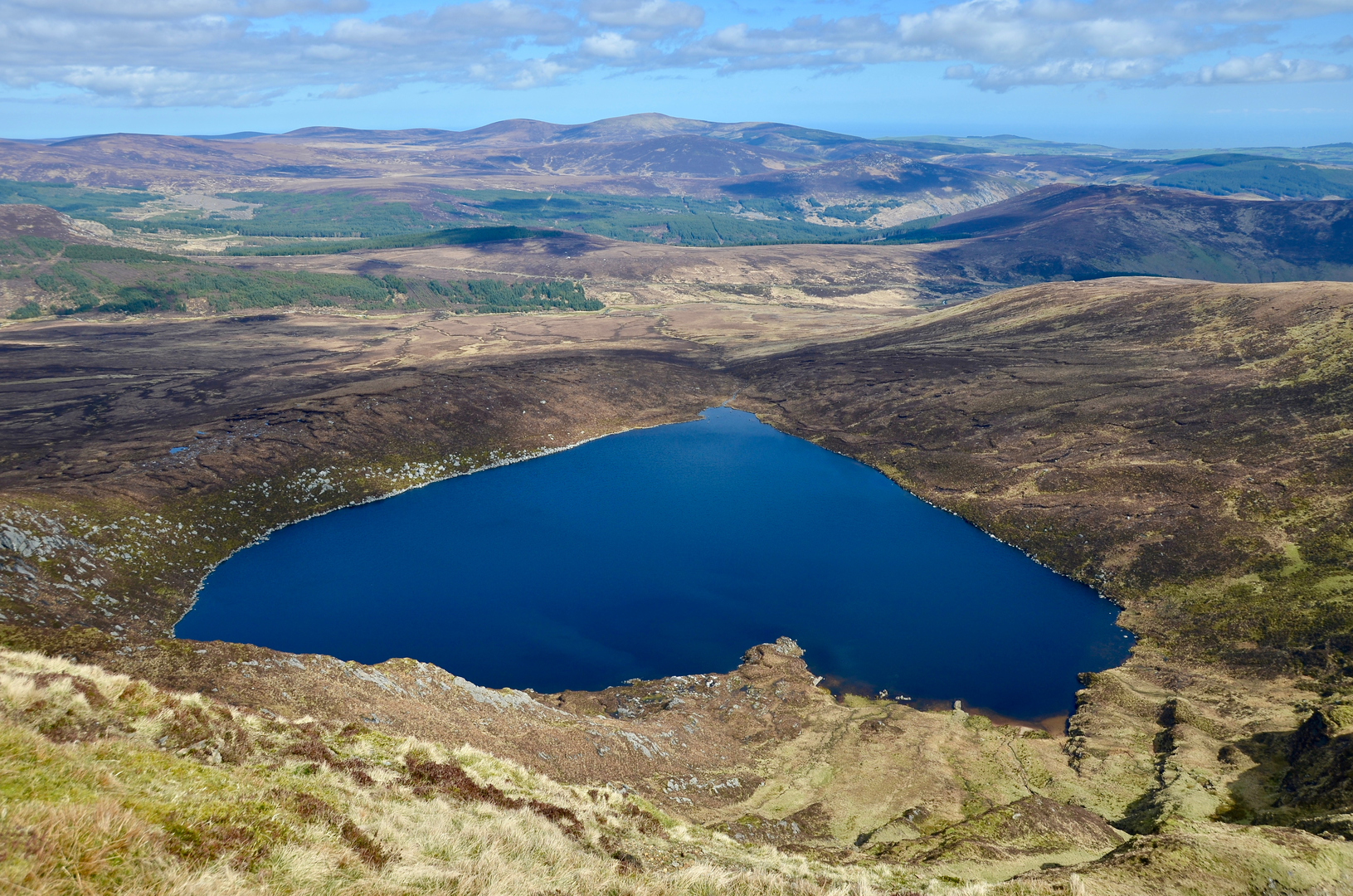 An image depicting the trail Lough Ouler Circular and its surrounding area.