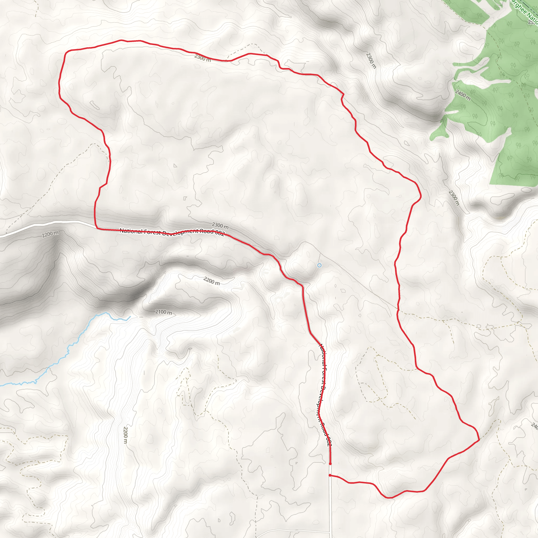 Loop around Latham Springs mobile static map