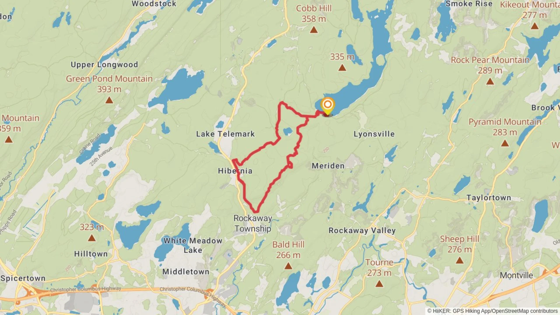 An image depicting the trail Wildcat Ridge, Beach Glen and Four Birds Loop Trail and its surrounding area.