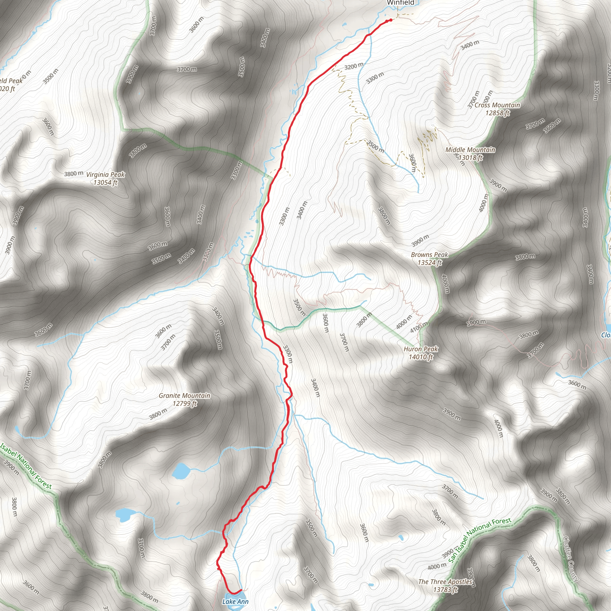 Lake Ann Trail mobile static map