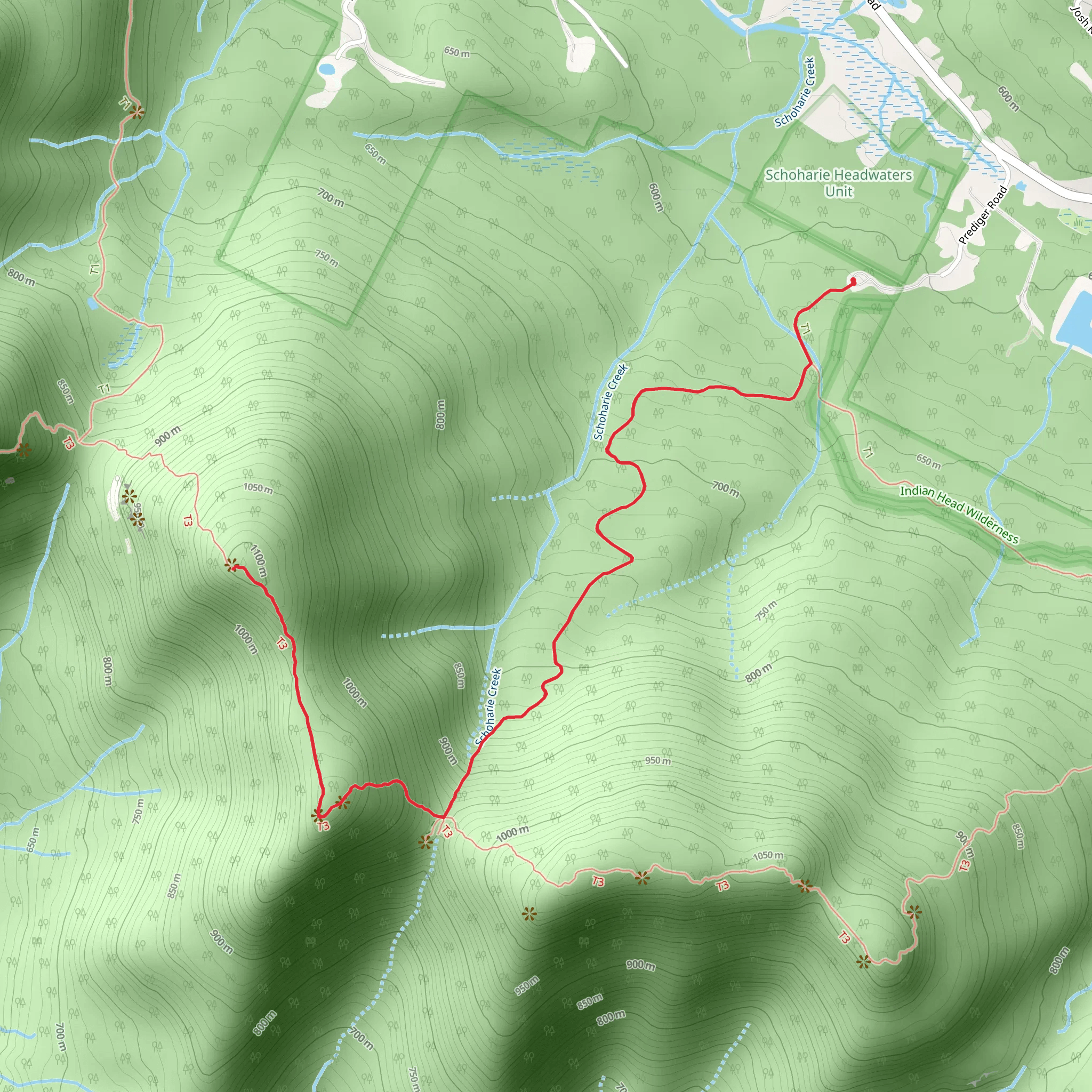 Twin Mountain via Jimmy Dolan Notch Trail mobile static map