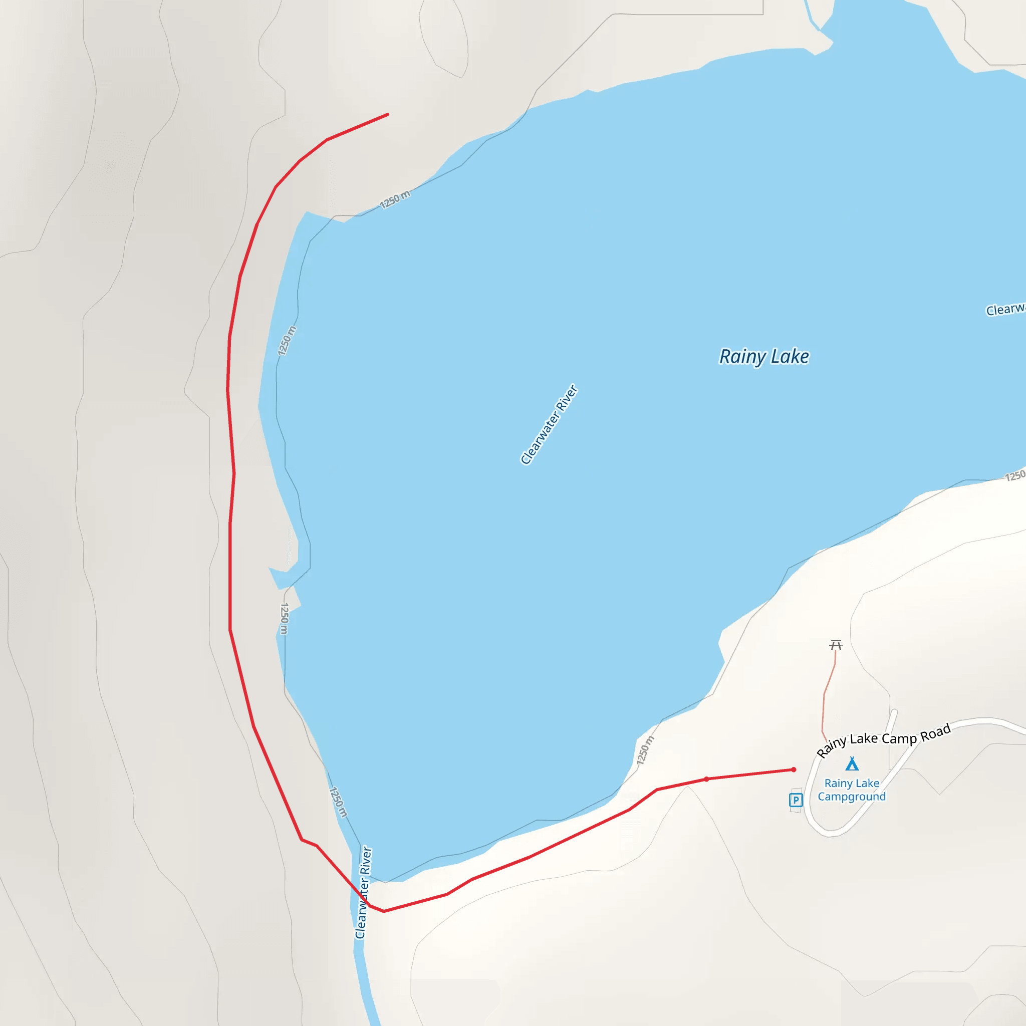 Rainy Lake West Trail mobile static map