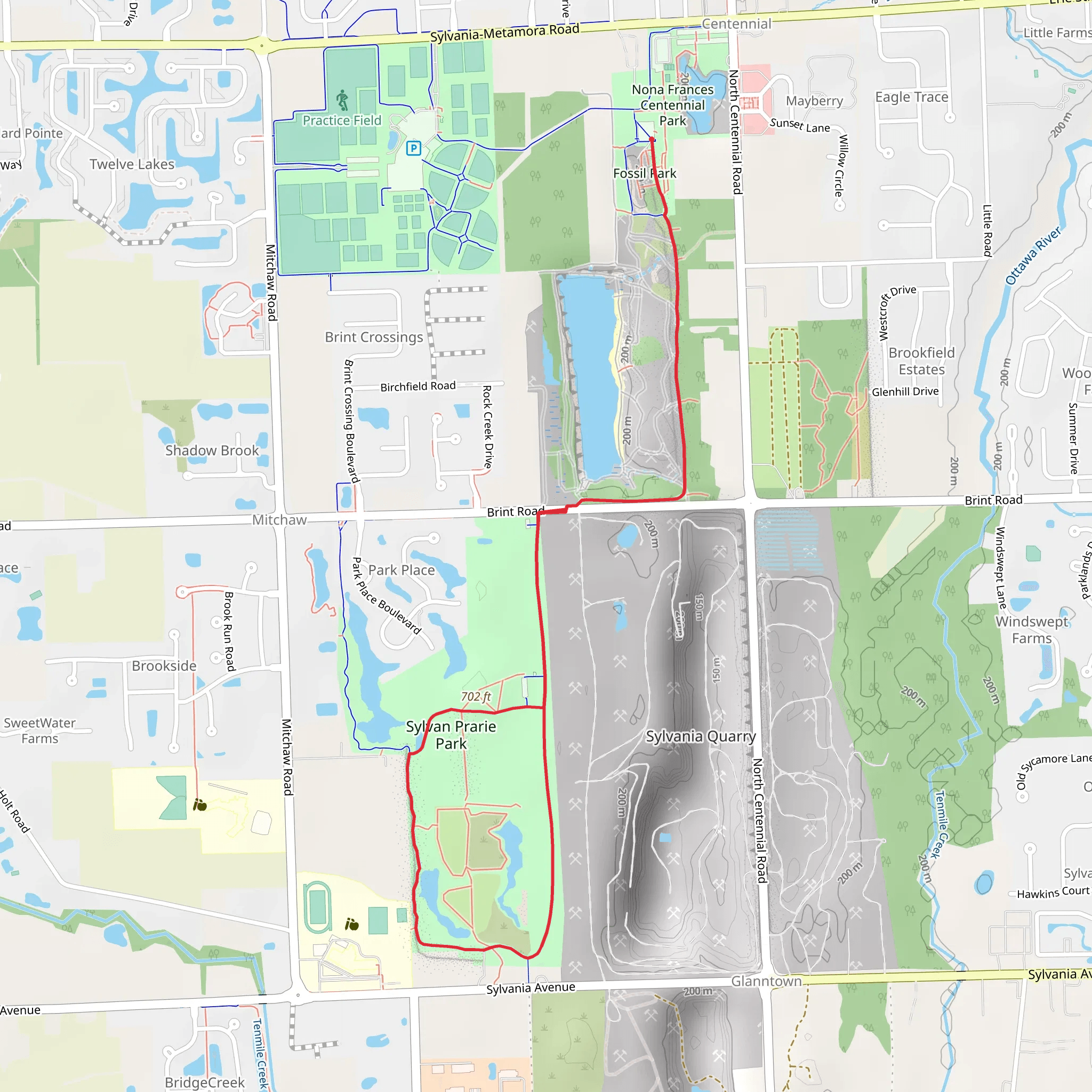Quarry Ridge Loop Trail mobile static map