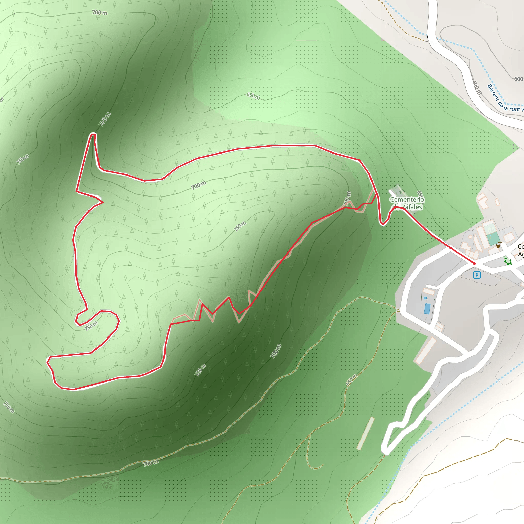 Ráfales - Hermitage of San Rafael PR TE 160a mobile static map