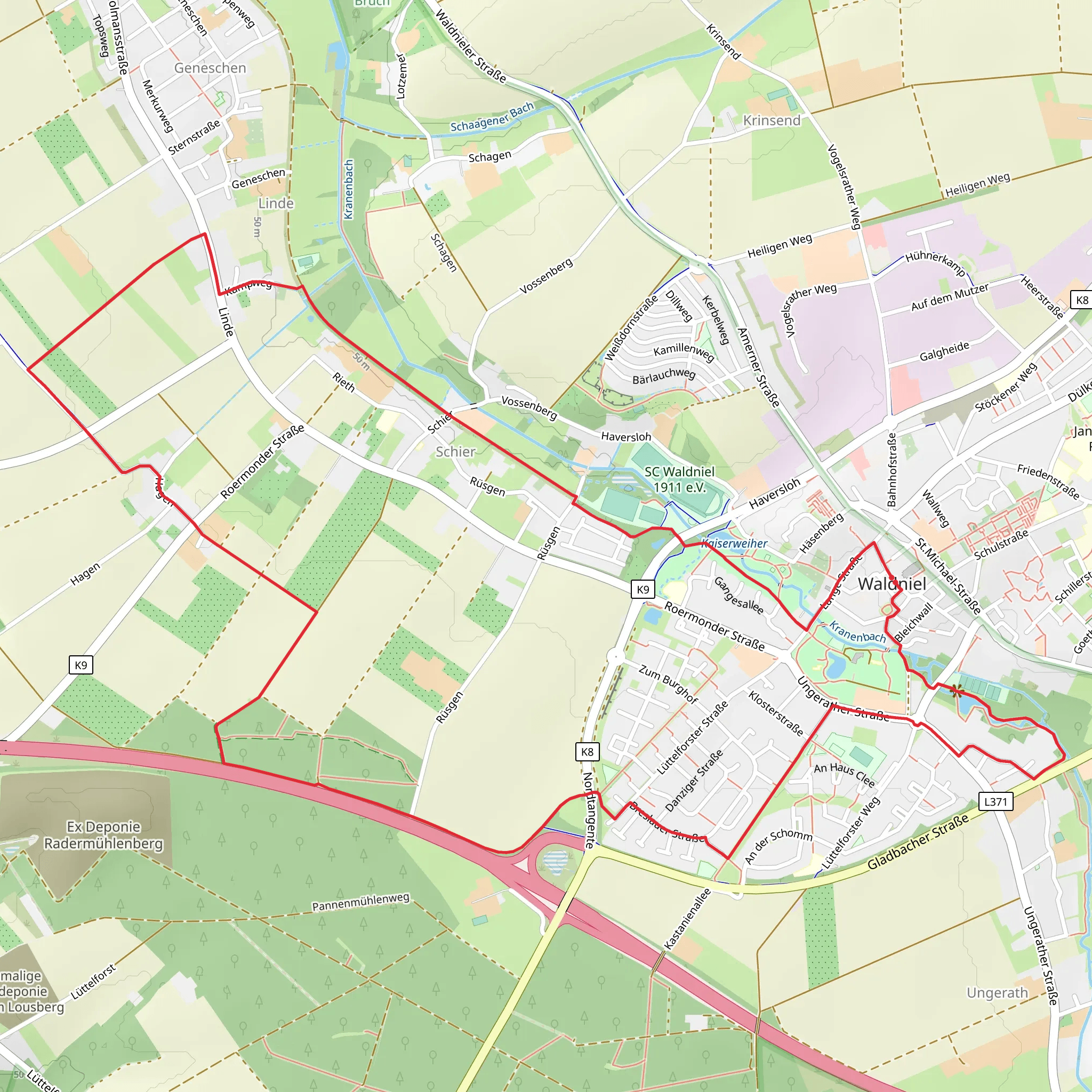 Schwalmtal Weg 2 mobile static map
