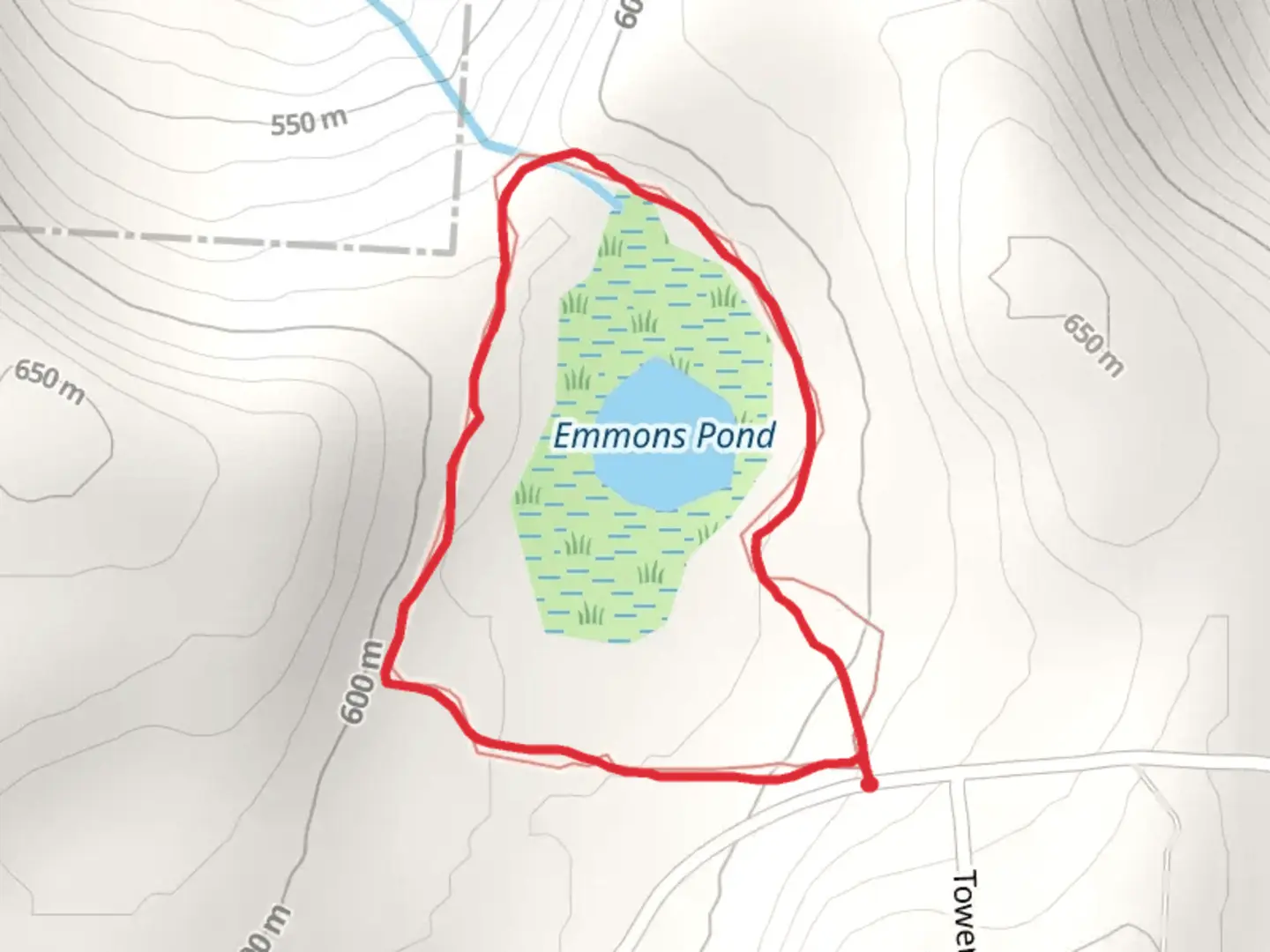 An image depicting the trail Emmons Pond Loop Trail and its surrounding area.