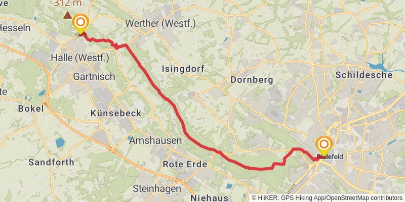 Hermannsweg stage 6 Map