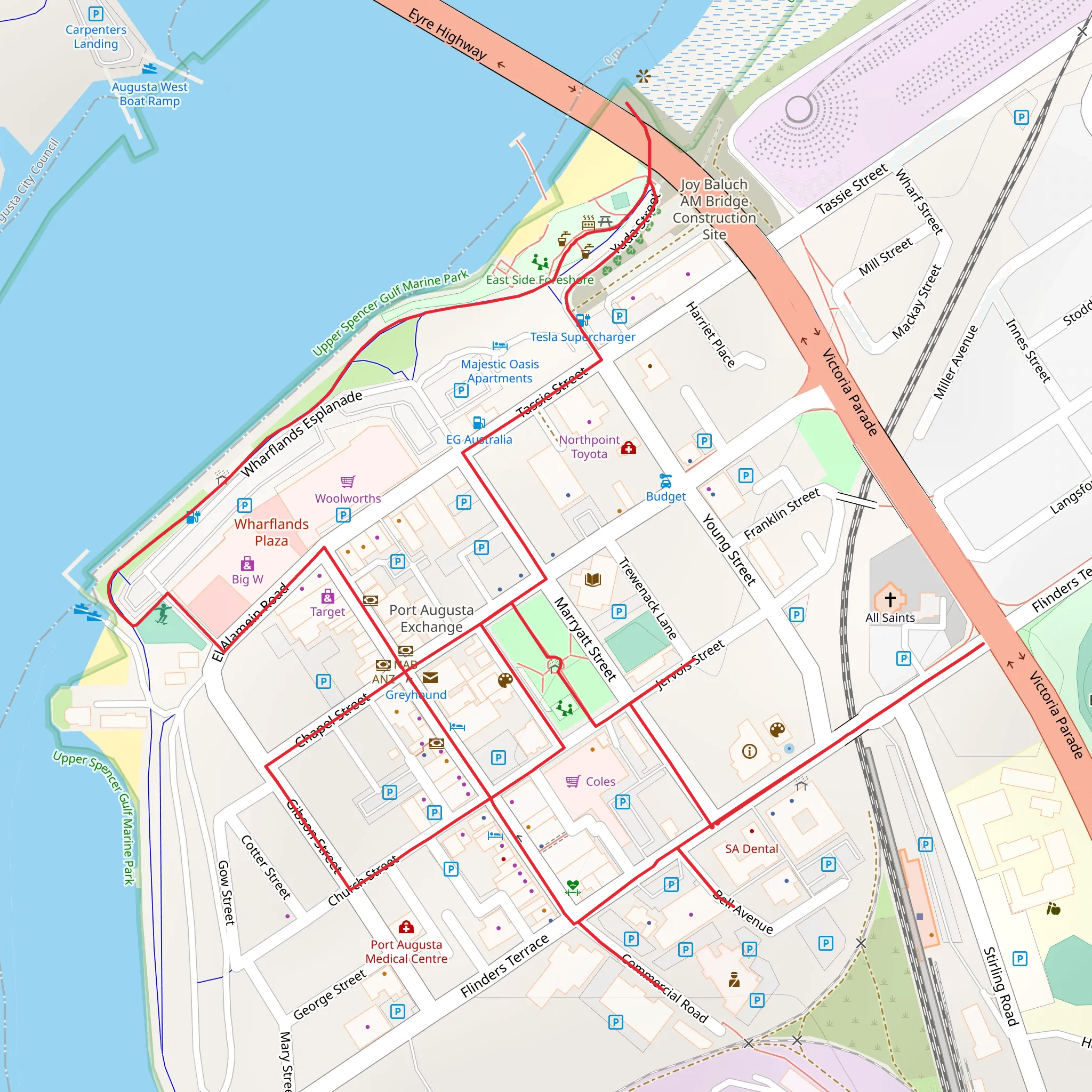 Port Augusta Heritage Walk mobile static map