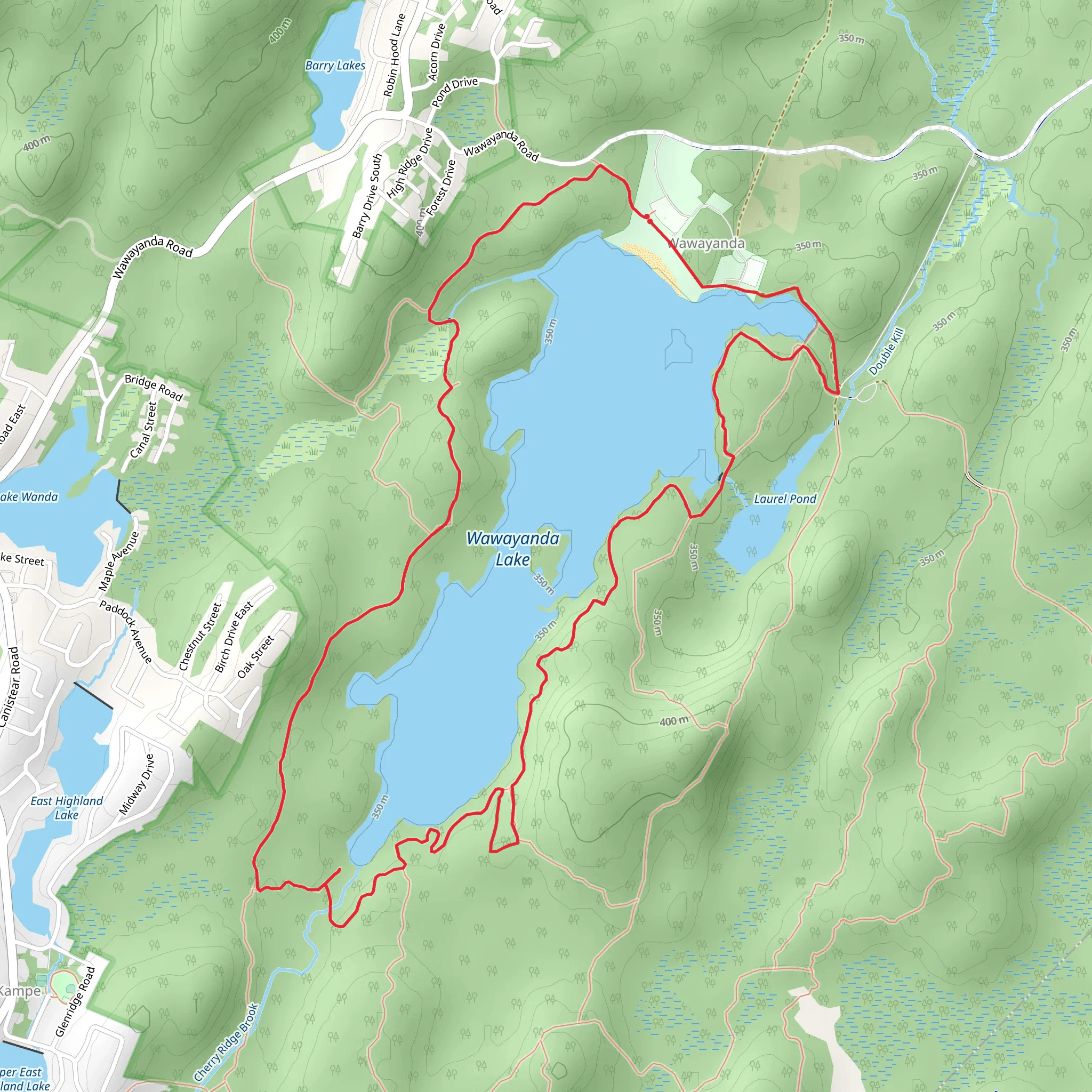 Wawayanda Lake Loop mobile static map