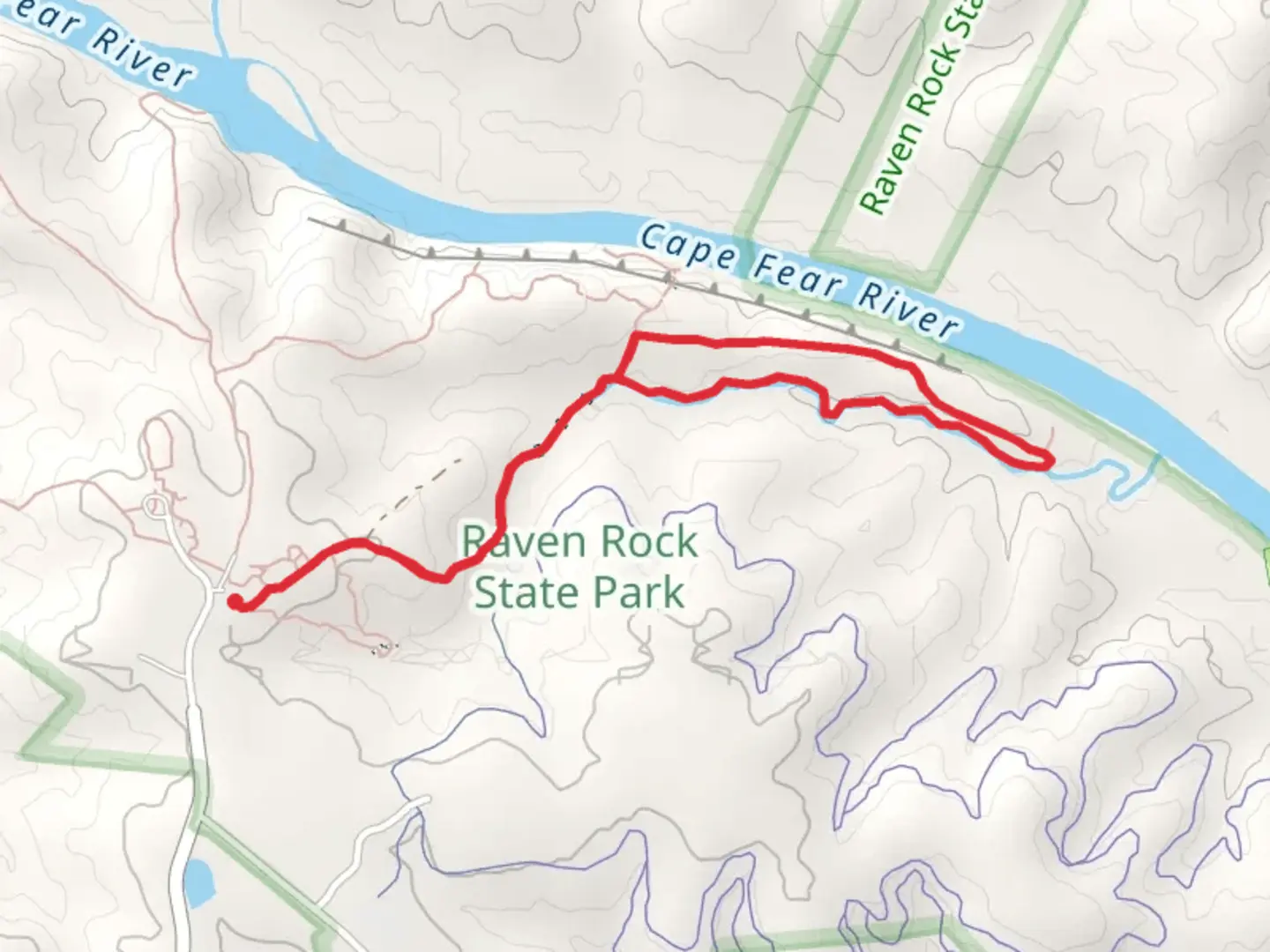 An image depicting the trail Little Creek and Raven Rock Loop Trail and its surrounding area.