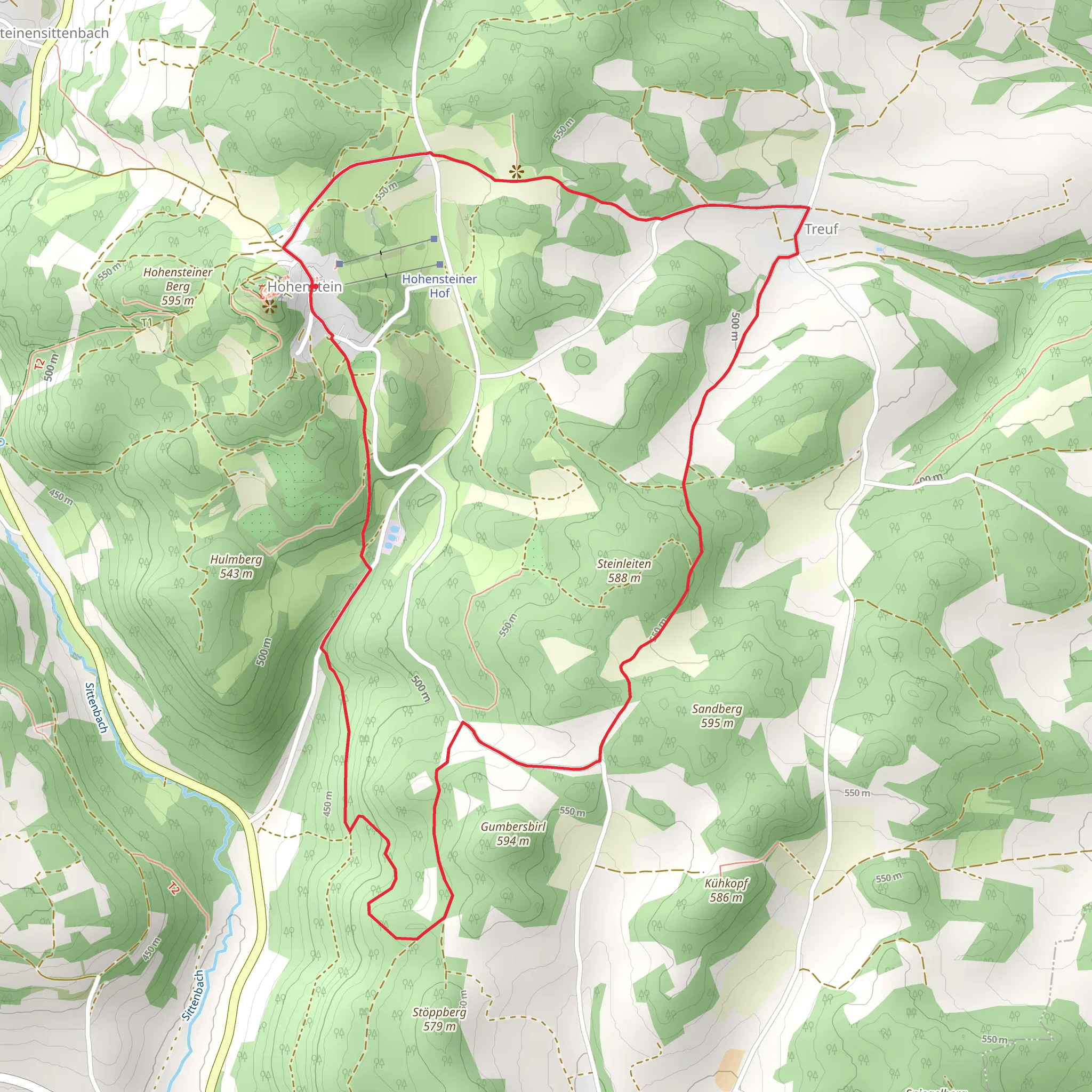 Hohenstein Loop mobile static map