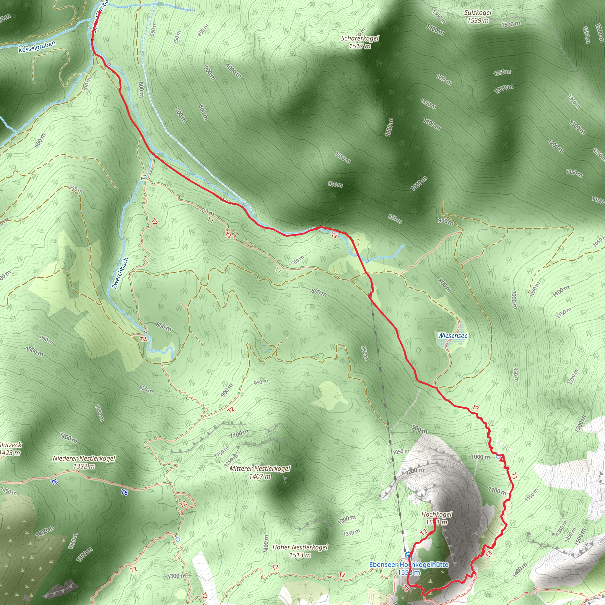 Hochkogel in Ebensee mobile static map