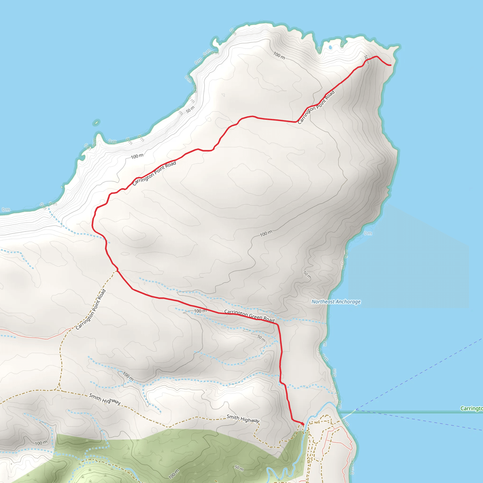 Carrington Point Trail mobile static map