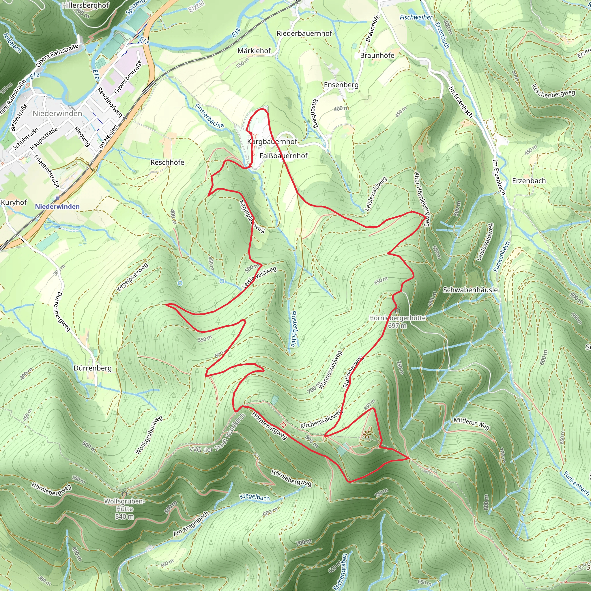 Pilgergaststatte, Hornleberg and fernsehumsetzer SWR Loop mobile static map