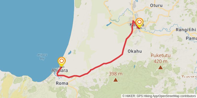 Cape Reinga Coastal Walkway stage 28 Map
