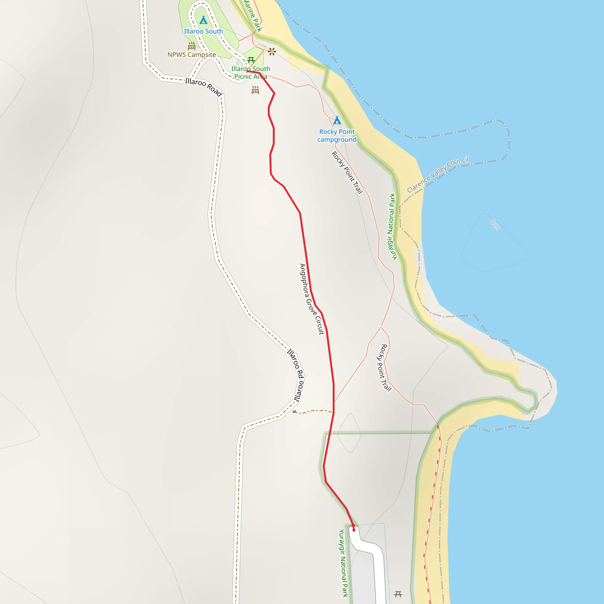 Angophora Grove Track mobile static map
