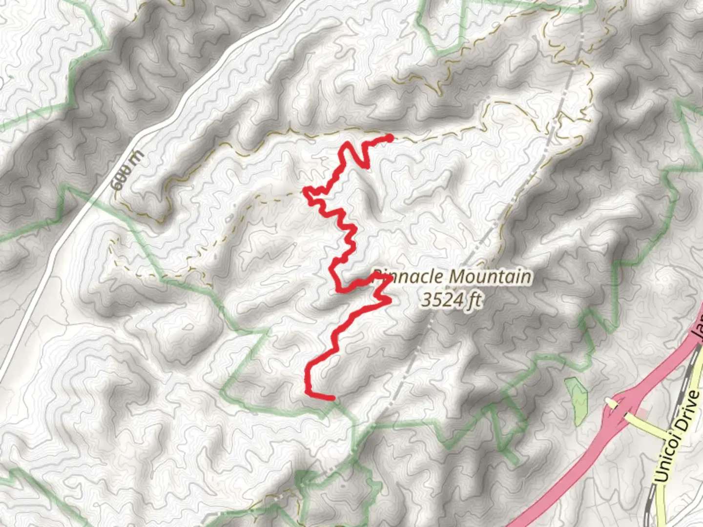 An image depicting the trail Ramsey Creek Road and its surrounding area.