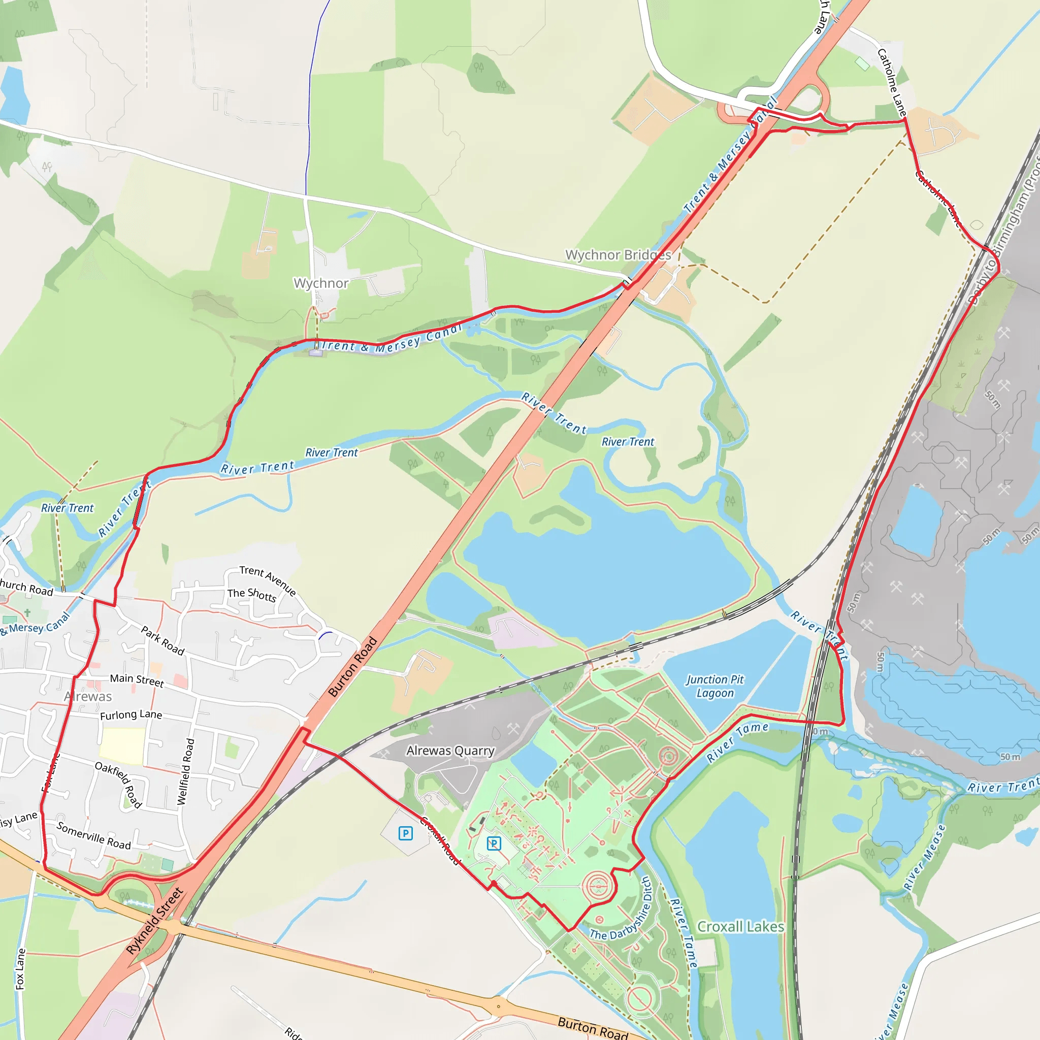 National Memorial Arboretum Loop mobile static map