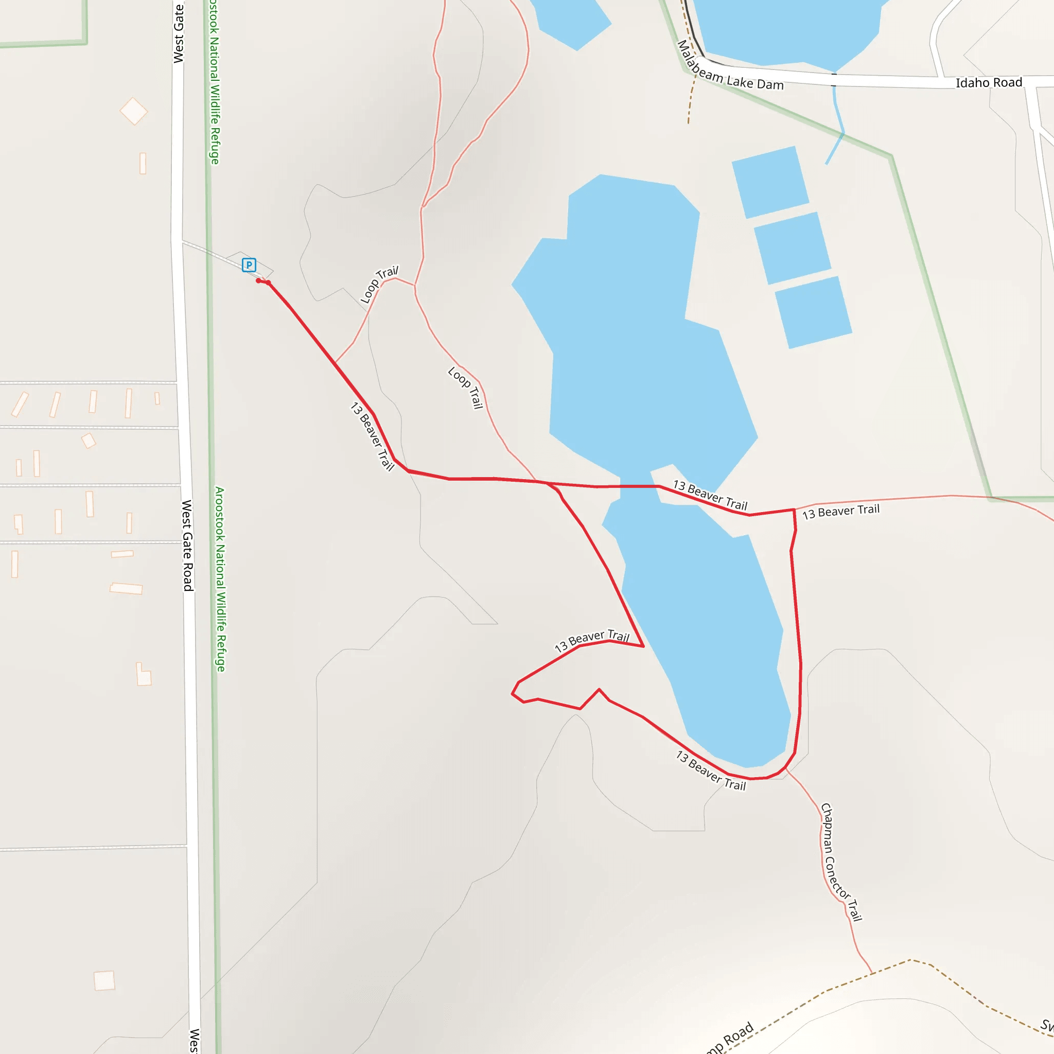 The 13 Beaver Trail mobile static map